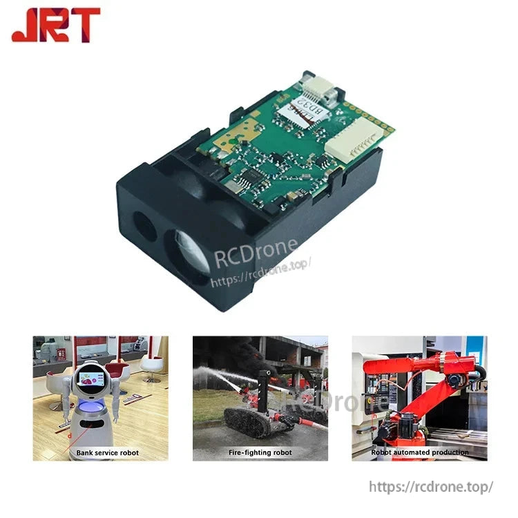 JRT M88B 40m Laser Distance Sensor, JRT M88B laser sensor: 40m range, 1mm accuracy, USB & TTL/CMOS output, 3.3V, 620–690nm, Class II.