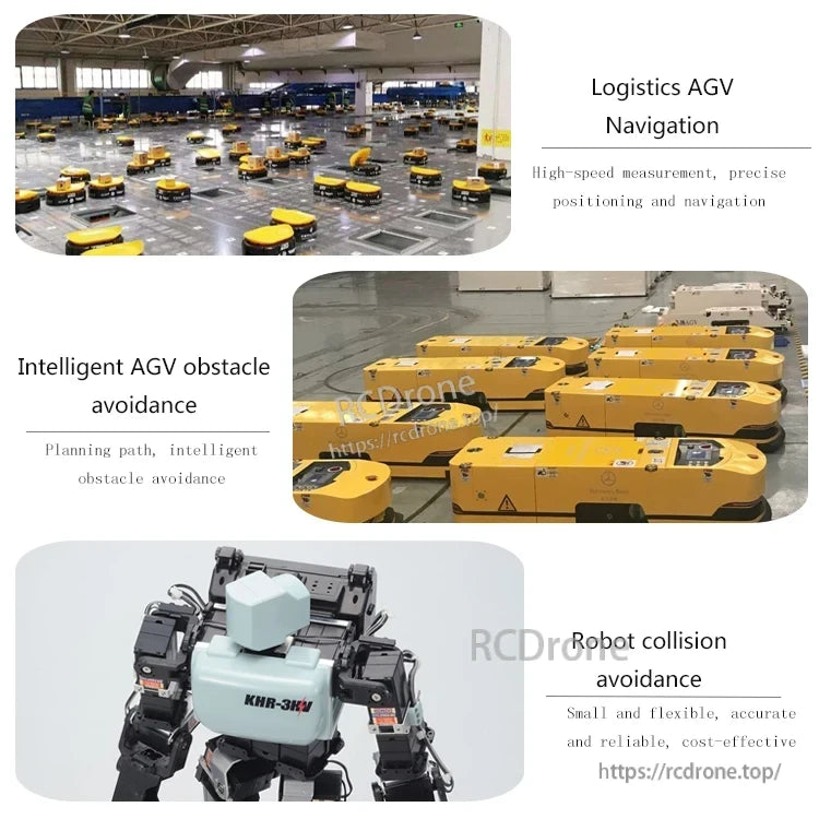 JRT MB2A 60m Modbus RTU Laser Distance Sensor, High-speed, precise AGV navigation with intelligent obstacle avoidance, flexible path planning, and reliable, cost-effective collision prevention for logistics robots.