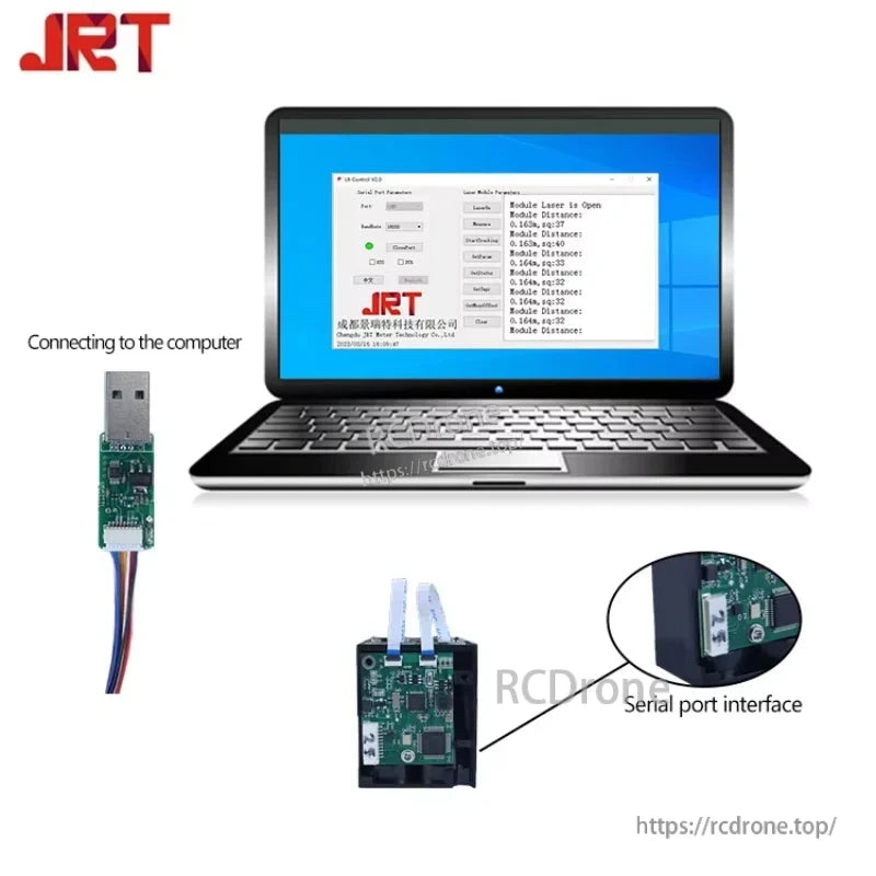 JRT TOF Lidar Module 100Hz UART Laser Distance Sensor 3-100m