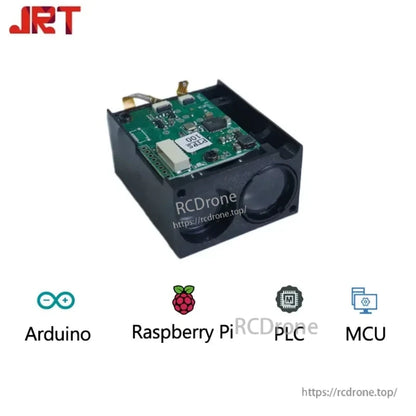 JRT PTFS-100 is a 100Hz TOF Lidar rangefinder with 3-100m range, 905nm Class 1 laser, UART output, compatible with Arduino, Raspberry Pi, PLC, and MCU.