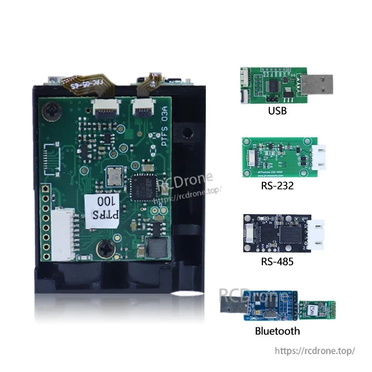 JRT PTFS-100 Lidar Rangefinder, This photoelectric laser distance sensor provides precise ranging up to 100m, ideal for car and hotel automation.