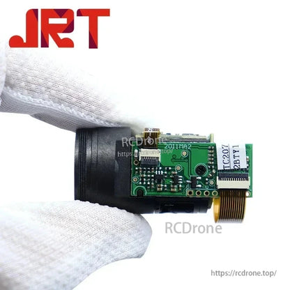JRT TC22 905nm eye-safe laser rangefinder measures 3-700m, features UART TTL output, compact 43x22mm design, ideal for outdoor gun sights and night vision use.