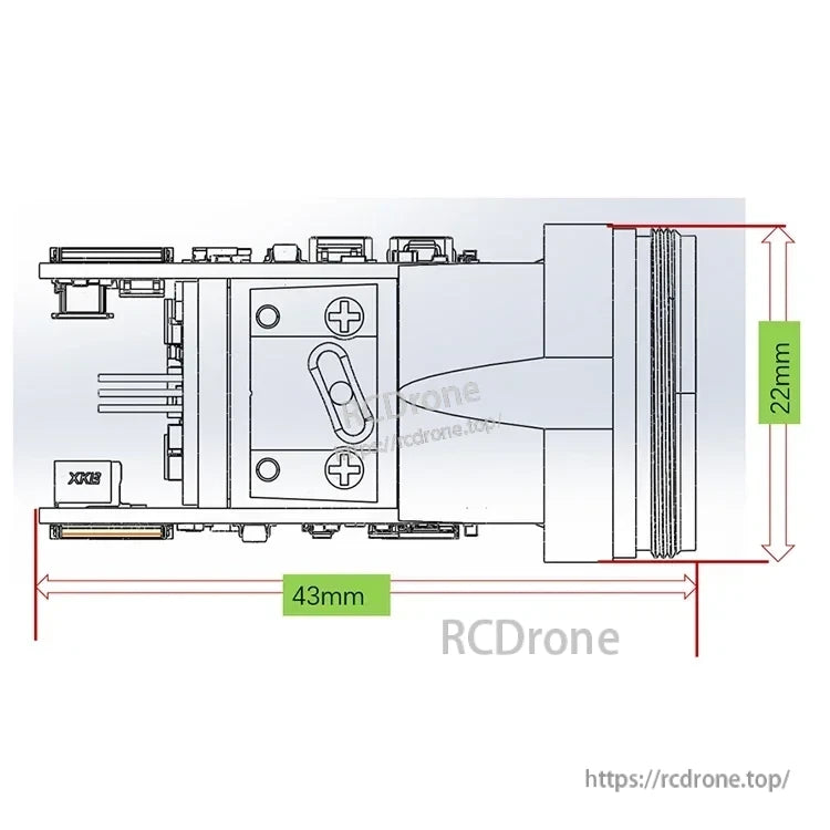 JRT TC22 Laser Rangefinder, Compact distance sensor measuring up to 700m with high/low temperature resistance, UART output, and compact size.
