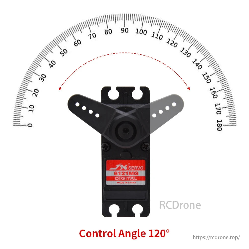 JX 서보 PDI-6121MG - RC 모델용 6V 21KG 0.13sec 120° 고정밀 메탈 기어 디지털 코어리스 표준 서보