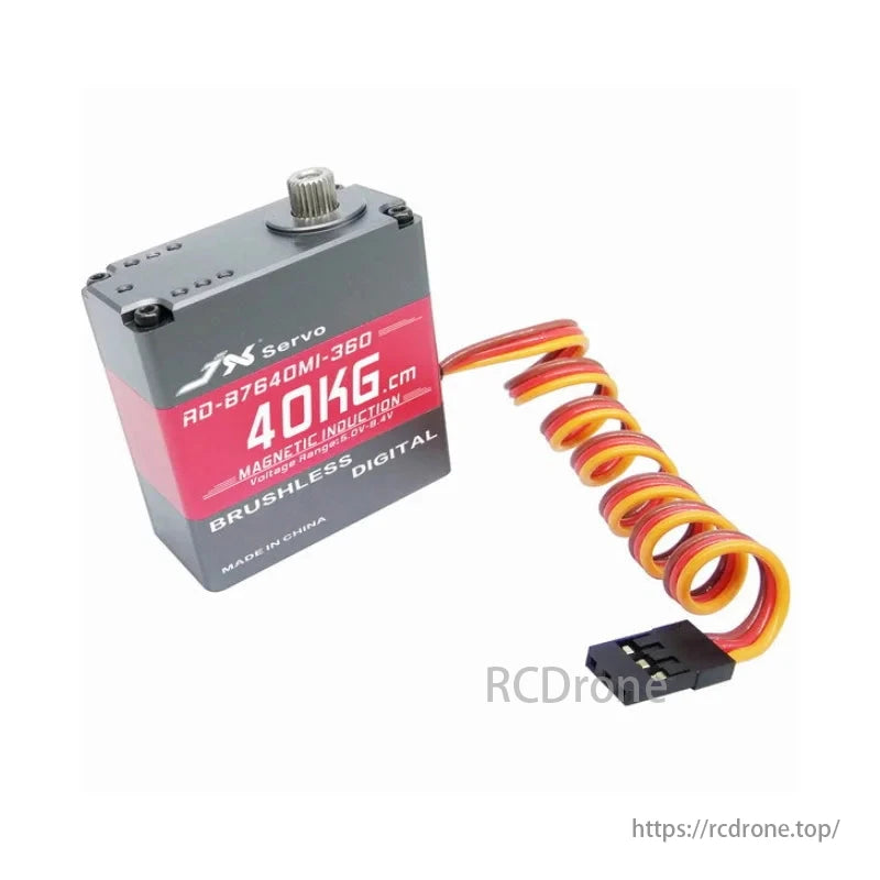 JX 서보 RD-B7640MI-360 - 8.4V 40kg 0.11sec/60° 360도 브러시리스 서보 자기 유도 전체 CNC 알루미늄 선체 로봇 기계 암