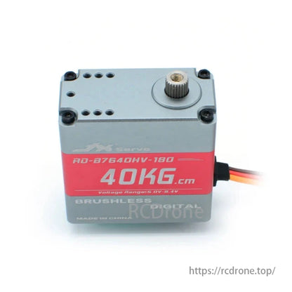JX 서보 RD-B7640HV-180 - 8.4V 40kg.cm 180도 브러시리스 전체 CNC 알루미늄 선체 및 구조 로봇 기계 암 Rc 로봇 서보