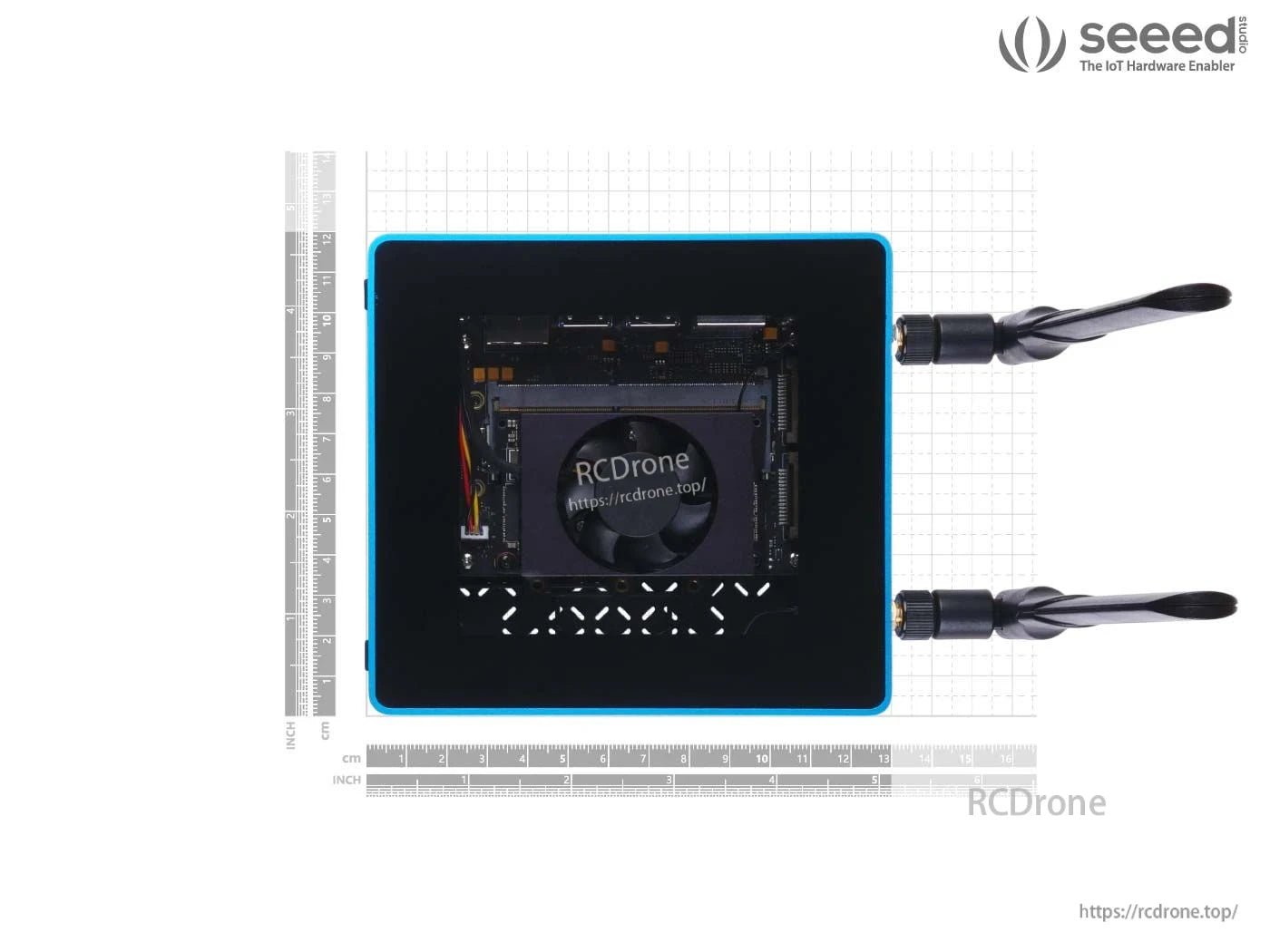 Jetson SUB Mini PC features Xavier NX, 128GB SSD, dual-band WiFi, aluminum case, and cooling fan for high-performance compact computing.