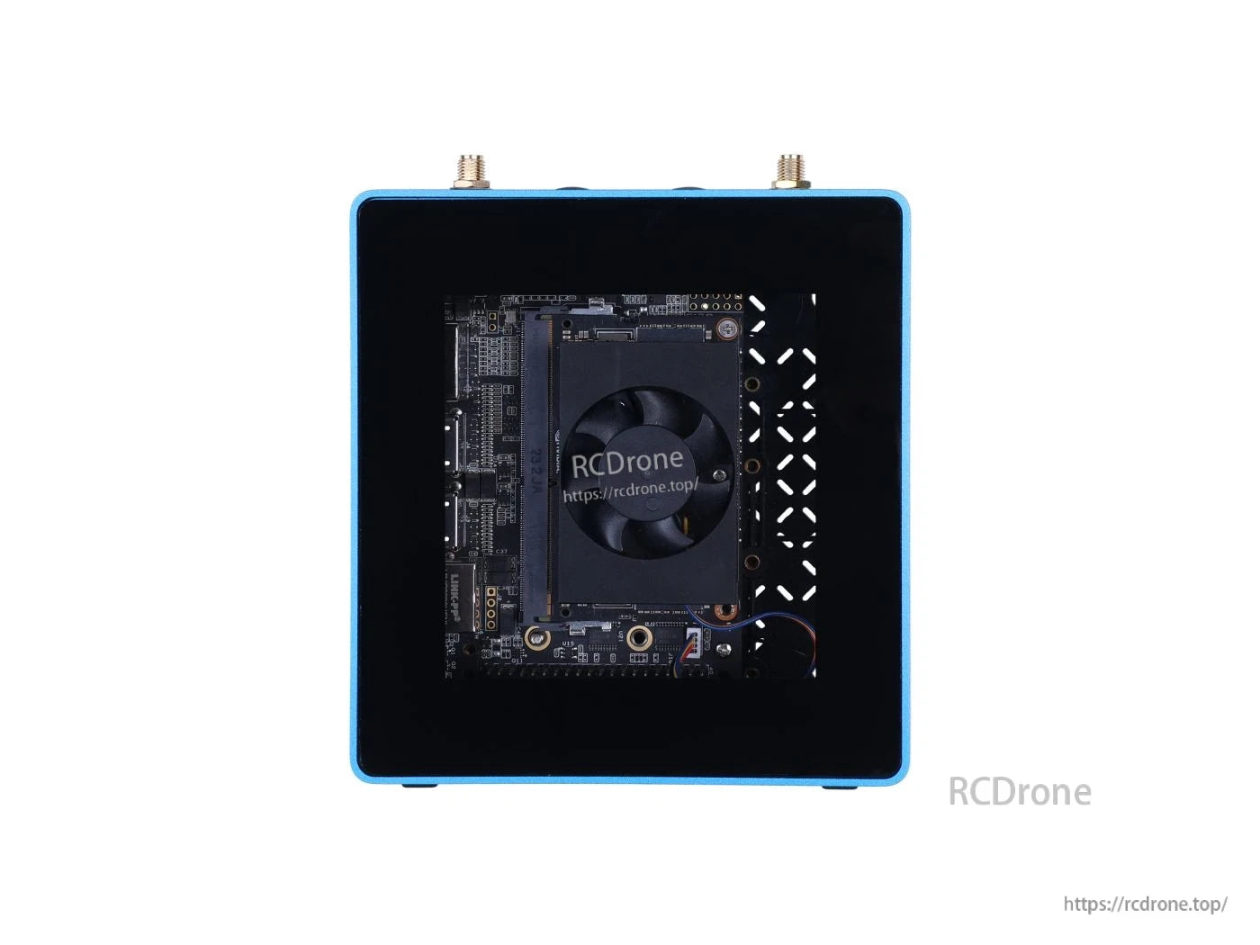 Compact Jetson SUB Mini PC V2 with Xavier NX, aluminum case, fan, 128GB SSD, WiFi, and JetPack 5.0.2 for high-performance edge computing.