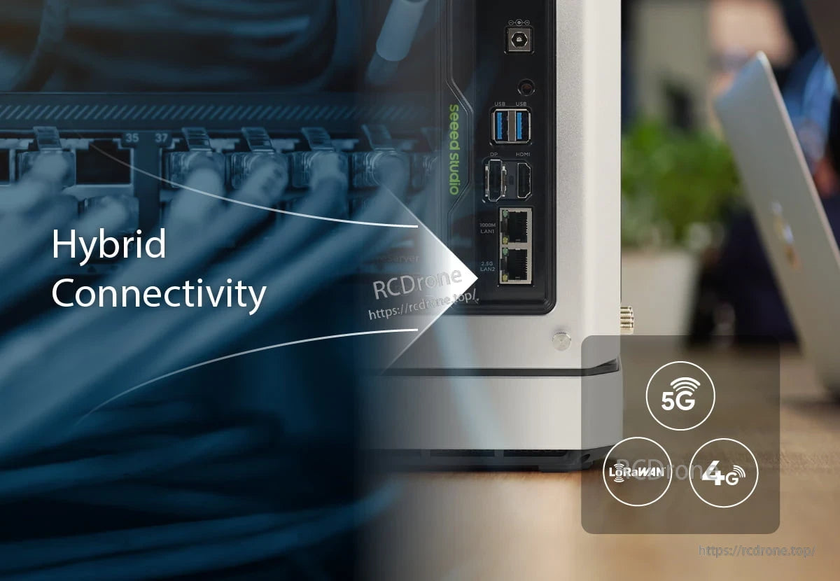 The Jetson Xavier NVR system features hybrid connectivity combining LoRaWAN and 4G for secure and monitored solutions.