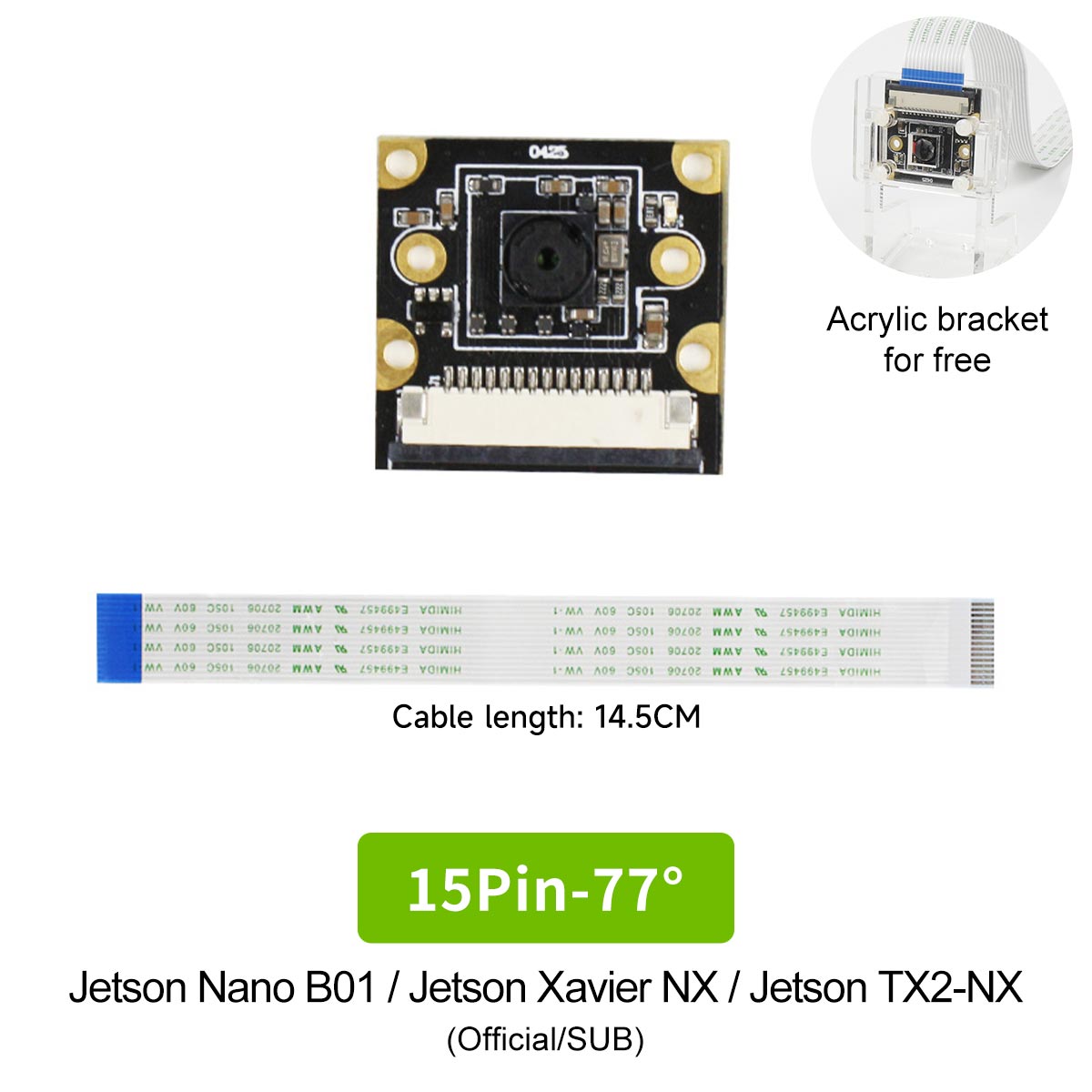 Sony IMX219 8MP CSI Camera for Jetson Nano, Xavier NX & Orin – RCDrone