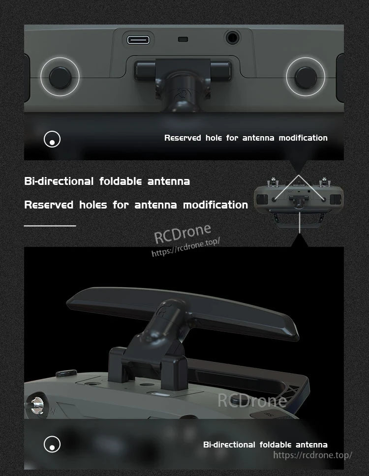 Jumper T15 ELRS Radio, Jumper T15 ELRS controller features a bi-directional foldable antenna with modification holes.
