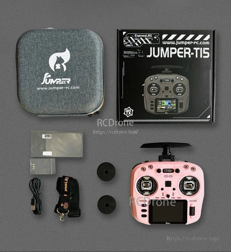 Jumper T15 ELRS radio with accessories and packaging