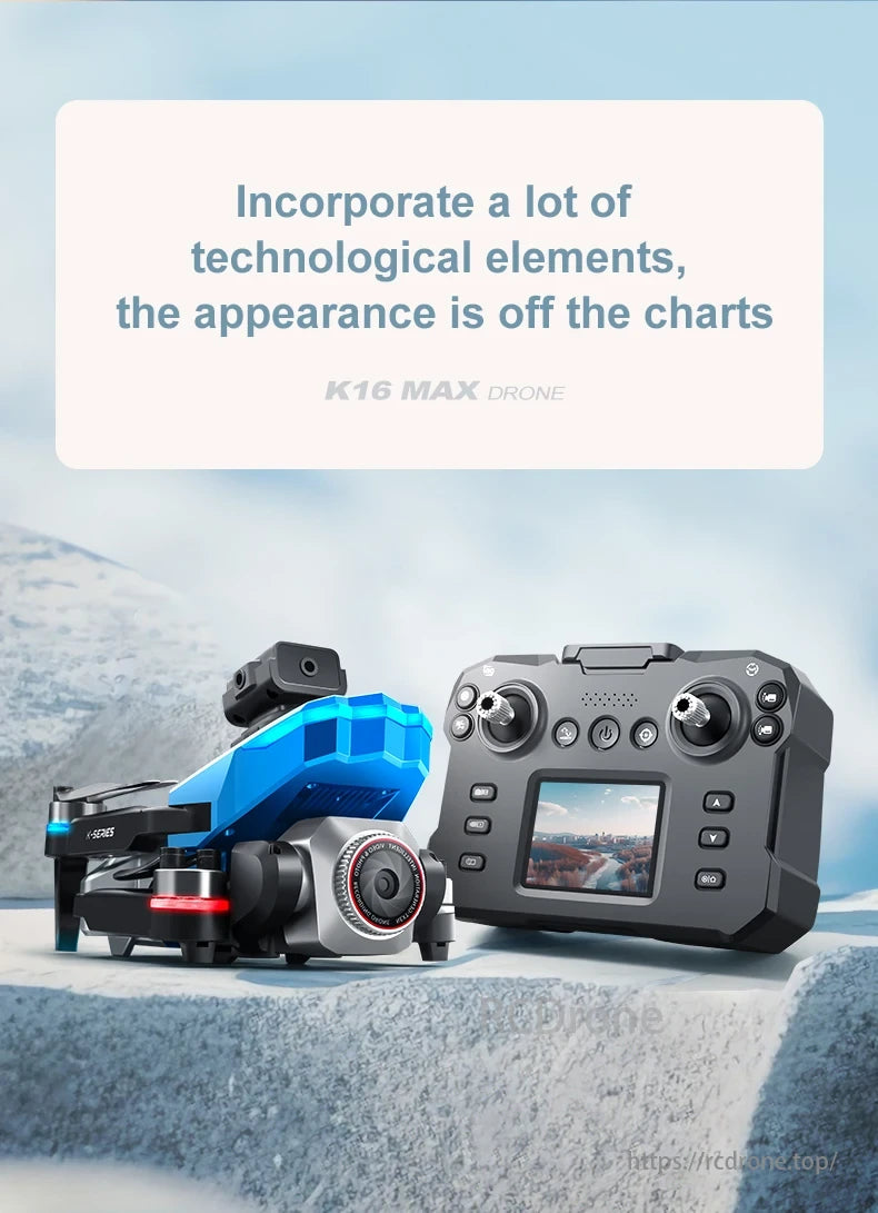 K16 MAX DRONE combines advanced technology and design, featuring impressive functionality and an outstanding appearance.