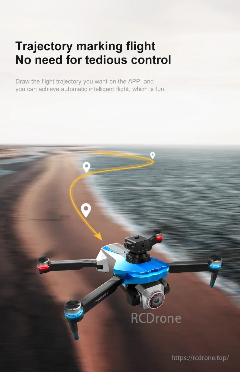 K16 Max Drone, Trajectory marking flight allows automatic intelligent control via app drawing.