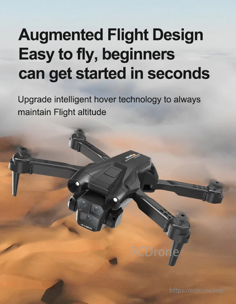 KBDFA M4 Drone, Augmented Flight Design makes flying easy for beginners with intelligent hover technology maintaining altitude.