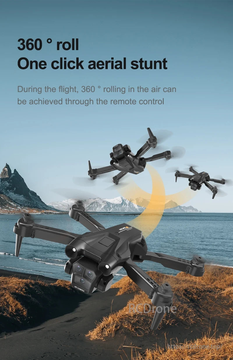 KBDFA M4 Drone, Achieve a 360° aerial roll with one-click remote control for an impressive aerial stunt during flight.