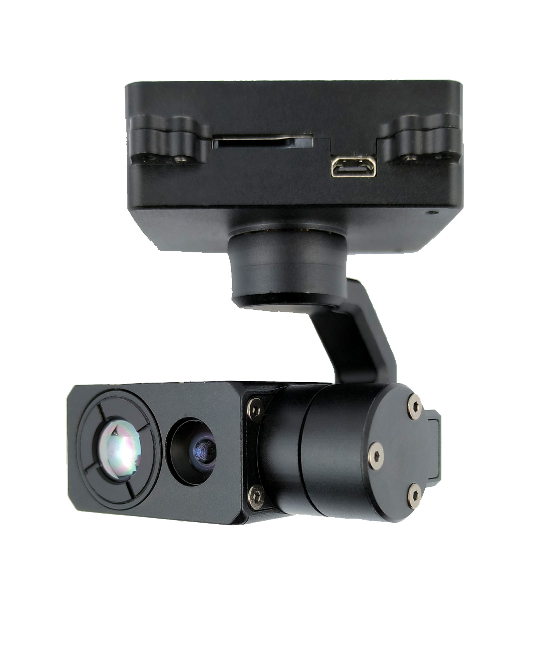TOPOTEK KHP335G609 Dual Light Drone Gimbal - Fixed Focus Visible Light Camera + 9.1mm 640x512 Thermal Imaging With 120g Small Gimbal, IP /HDMI output