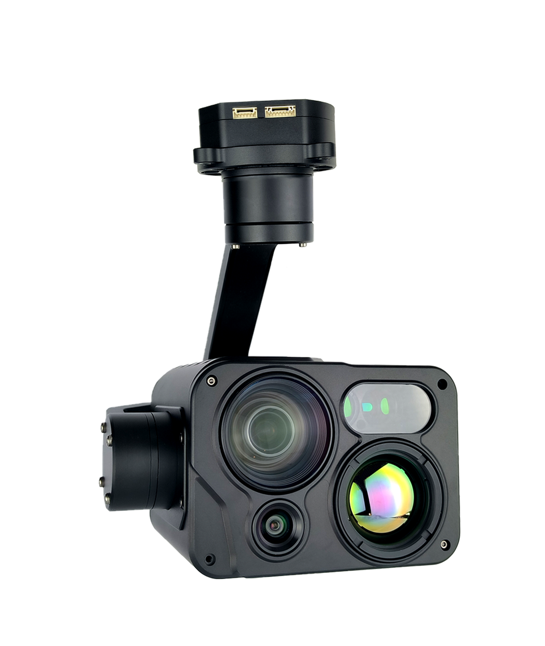 TOPOTEK KHT30C Four-sensor Drone Gimbal - 30X optical zoom +Fixed-focus 1080P+640×512 IR thermal imaging +1800m laser range finder