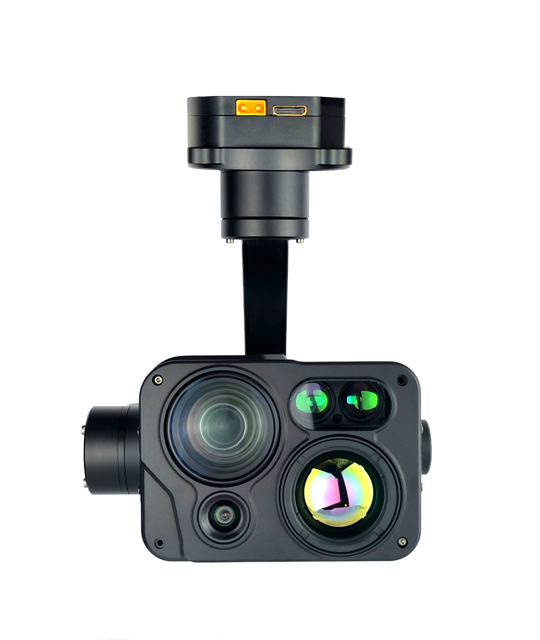 TOPOTEK KHT30C Four-sensor Drone Gimbal - 30X optical zoom +Fixed-focus 1080P+640×512 IR thermal imaging +1800m laser range finder