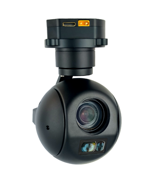 TOPOTEK KHY10L12 Podwójny lekki gimbal do drona – kamera z hybrydowym zoomem 90x + dalmierz laserowy 1200M, 3-osiowy moduł gimbala
