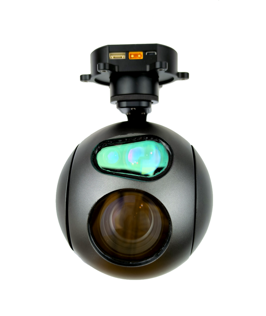 TOPOTEK KIP30L30A Podwójny lekki gimbal do drona – 30-krotny optyczny / 270-krotny zoom mieszany, kamera 1080P + dalmierz laserowy LRF 3000 m, 3-osiowy gimbal