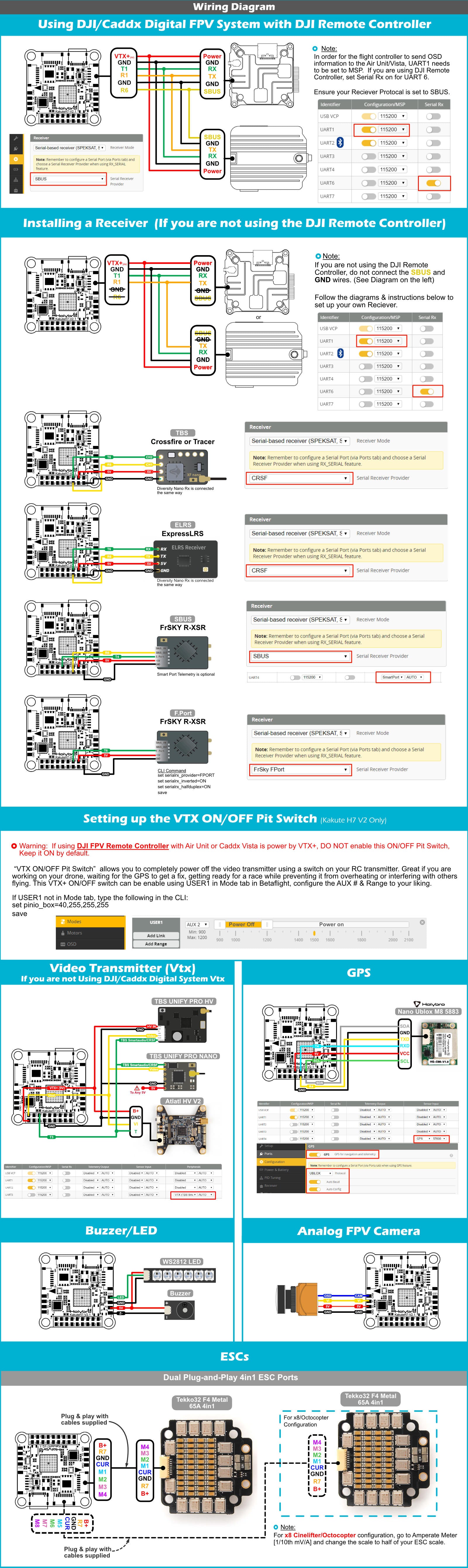 VTX+ allows you completely power off the video transmitter using switch on your RC transmitter