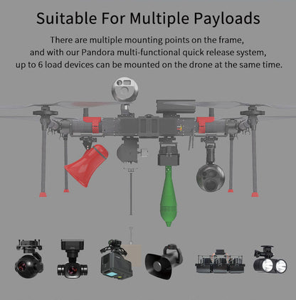 Suitable For Multiple Payloads With our Pandora multi-functional quick release system, up to