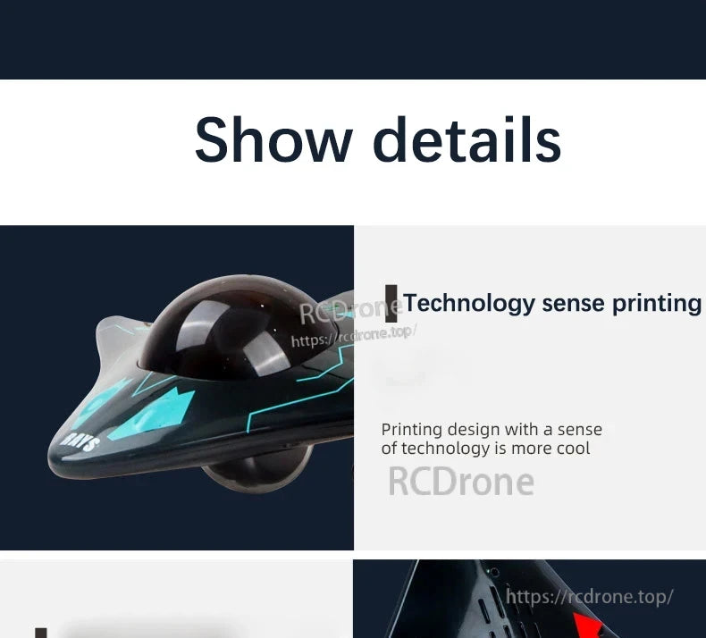 Kmoist WiFi FPV RC Boat, Cool design, futuristic look, and advanced features with technology-sensing printing.