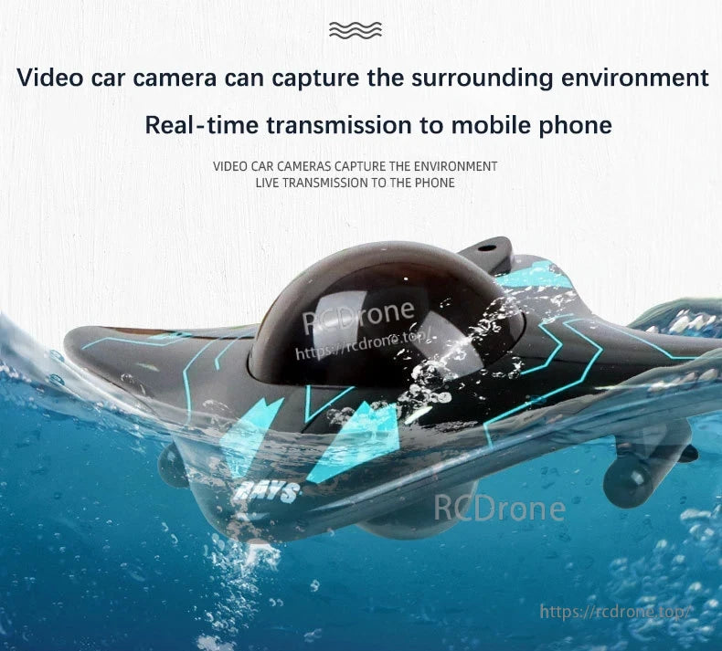 Kmoist WiFi FPV RC Boat, WiFi FPV RC Boat captures surroundings, transmits video live to mobile phone.