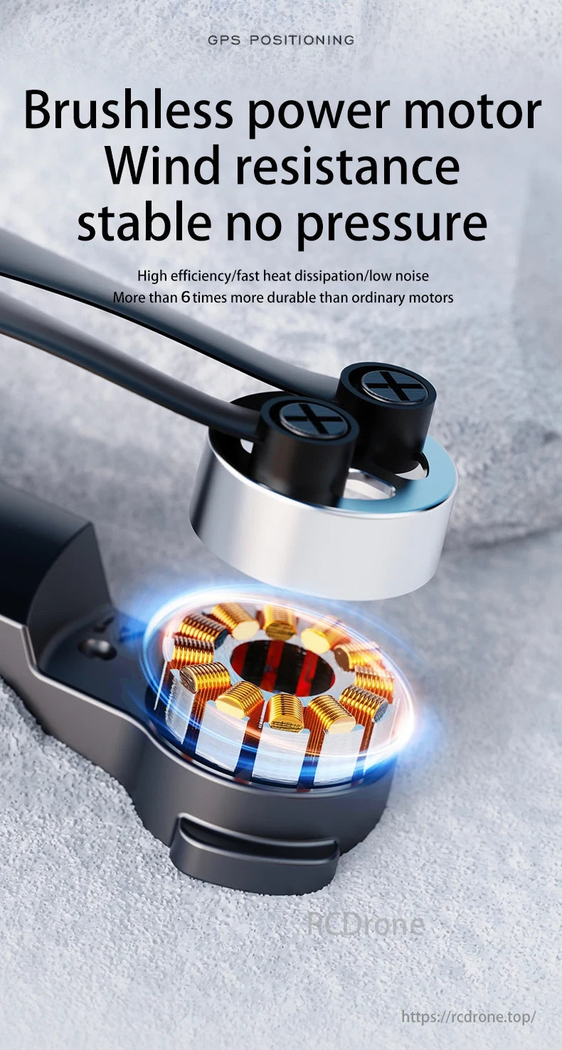 L600-1 PRO MAX GPS Drone, Brushless motor features wind resistance, stability, efficiency, fast heat dissipation, and low noise.