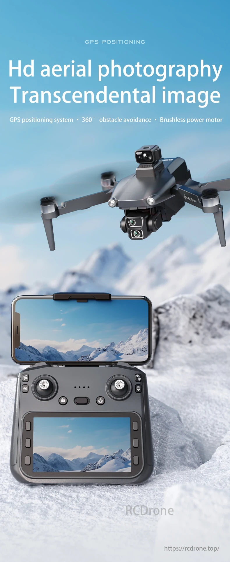 L600-1 PRO MAX GPS Drone, GPS positioning, HD aerial photography, 360° obstacle avoidance, brushless motor.