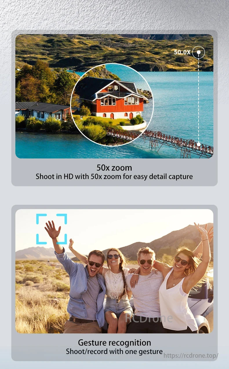 L600-1 PRO MAX GPS Drone, 50x zoom for easy HD detail capture, gesture recognition for convenient shooting and recording.