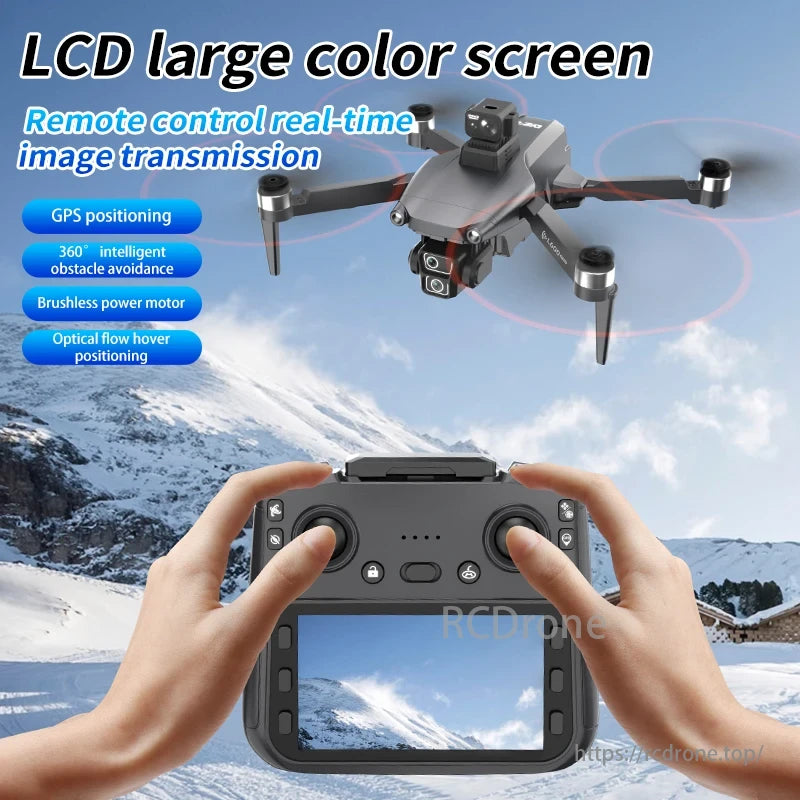L600-1 PRO MAX GPS Drone, LCD screen, remote control, GPS, obstacle avoidance, brushless motor, optical flow.