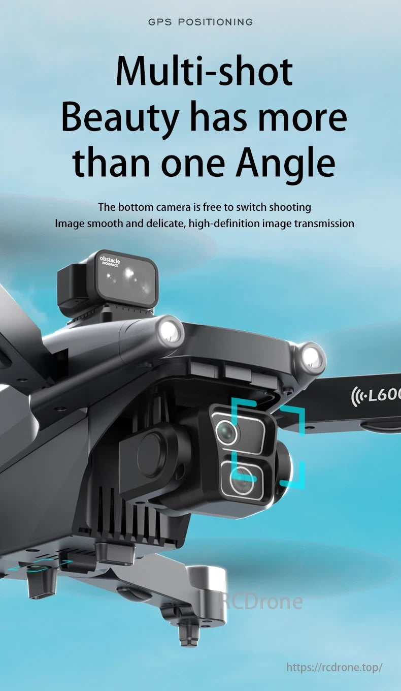 L600-1 PRO MAX GPS Drone, GPS positioning, multi-angle shots, smooth bottom camera switching, high-definition transmission.