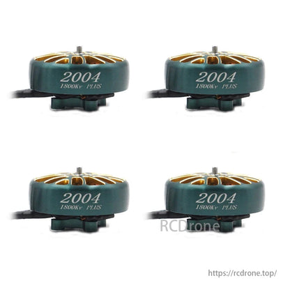 LANNRC 2004 PLUS 1800KV brushless motor for FPV drones, with 1.5mm shaft and 16.5g weight.