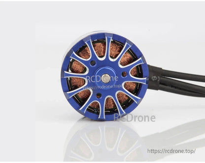 LDPOWER FA2814 880KV airplane brushless motor with blue open-frame bell and three lead wires