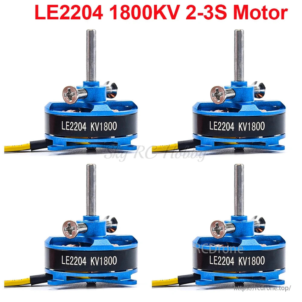 LE2204 1800KV Brushless Motor, LE2204 1800KV brushless motor for RC fixed-wing airplanes, F3P KT models, compatible with 2-3S batteries.