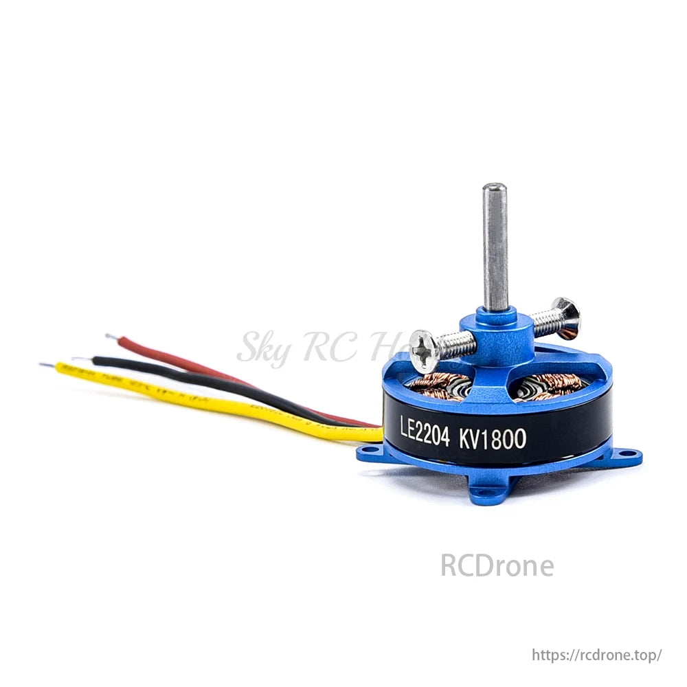 LE2204 1800KV Brushless Motor, LE2204 brushless motor suitable for fixed-wing RC aircraft, offering lightweight build, efficient power delivery, and heat management.
