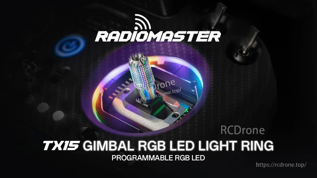 RadioMaster TX15 programmable RGB LED gimbal light ring for AG02 gimbals, 5V (10 LEDs per ring)