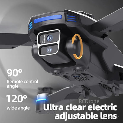 LF666 MAX Drone, 90° remote control, 120° wide angle, ultra-clear electric adjustable lens for improved drone performance.