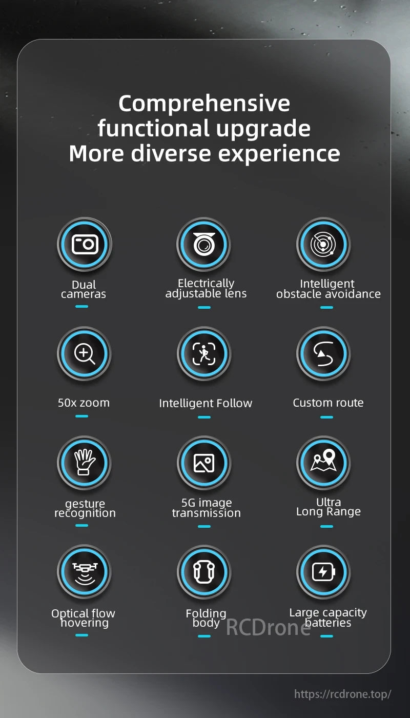 LF666 MAX Drone, DJI Mini 3 Pro: Dual cameras, 50x zoom, intelligent follow, and long battery life enhance versatility and user experience.