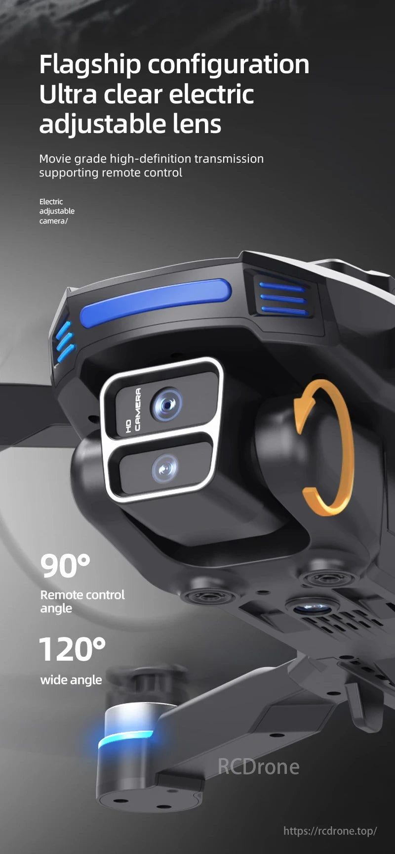 LF666 MAX Drone, Flagship configuration, ultra-clear electric adjustable lens, 90° remote control angle.