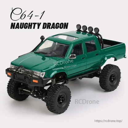 LKCOMO C64-1 RC Car, C64-1 Naughty Dragon 4WD RC Pickup Truck with LED Lights