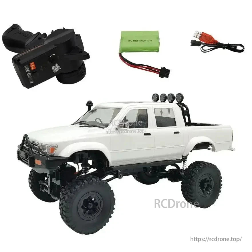 LKCOMO C64-1 RC Car, Experience off-road adventure with LKCOMO C64-1 4WD pickup truck featuring remote control, LED lights, and 50m range.