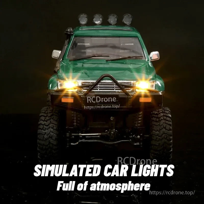 LKCOMO C64-1 RC Car features 4WD off-road pickup truck with 2.4G remote and LED lights for up to 50m range.