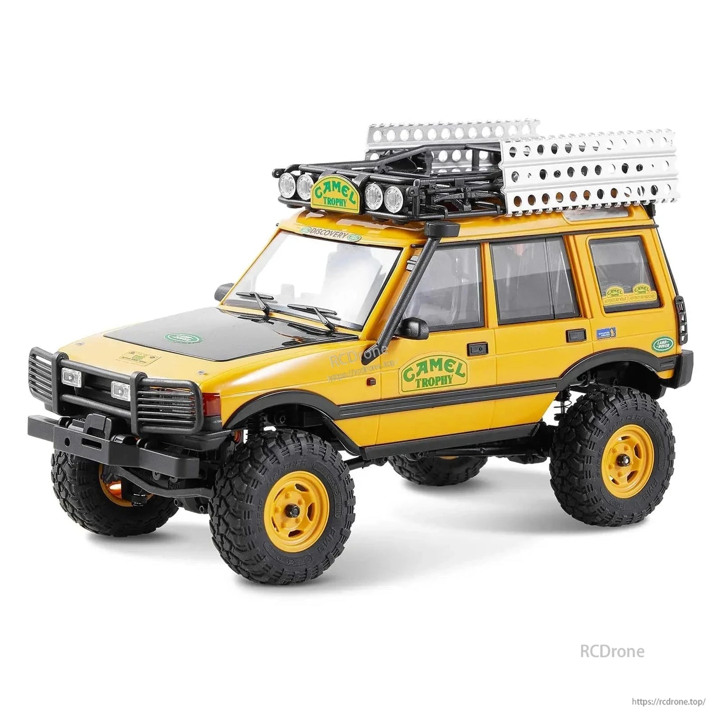 LKCOMO FMS FCX24M 1/24 Land Rover Series RC Car, 1/24 scale RC Land Rover Defender 90/110, 4WD crawler, 7.4V, 4-channel remote, CE certified, inspired by Camel Trophy.