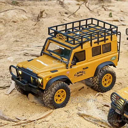 LKCOMO FMS FCX24M 1/24 Land Rover Series RC Car 4WD Crawler Defender 90/110, 7.4V, 4‑Channel Remote, CE Certified
