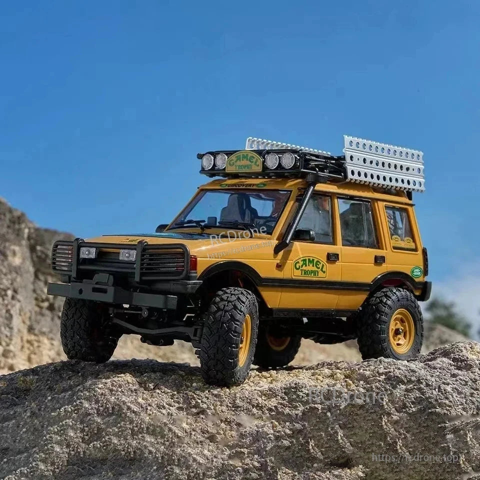 LKCOMO FMS FCX24M 1/24 Land Rover Series RC Car, Land Rover Defender Camel Trophy RC Crawler 4WD