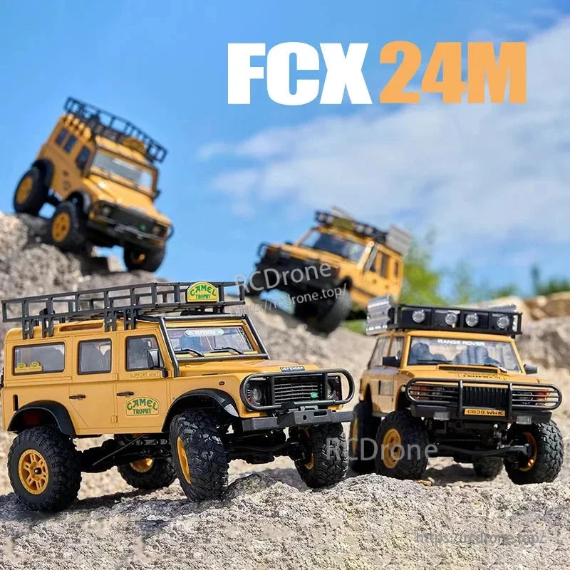 LKCOMO FMS FCX24M 1/24 Land Rover Series RC Car, LKCOMO FMS presents the FCX24M, a 1/24 scale Land Rover Series RC car with crawling capabilities.