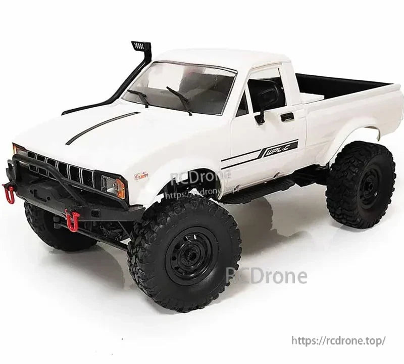 LKCOMO WPL C24/D62/D64 1/16 2.4G RC Car, Off-road rock crawler RC car with realistic pickup body, scaled at 1:16.